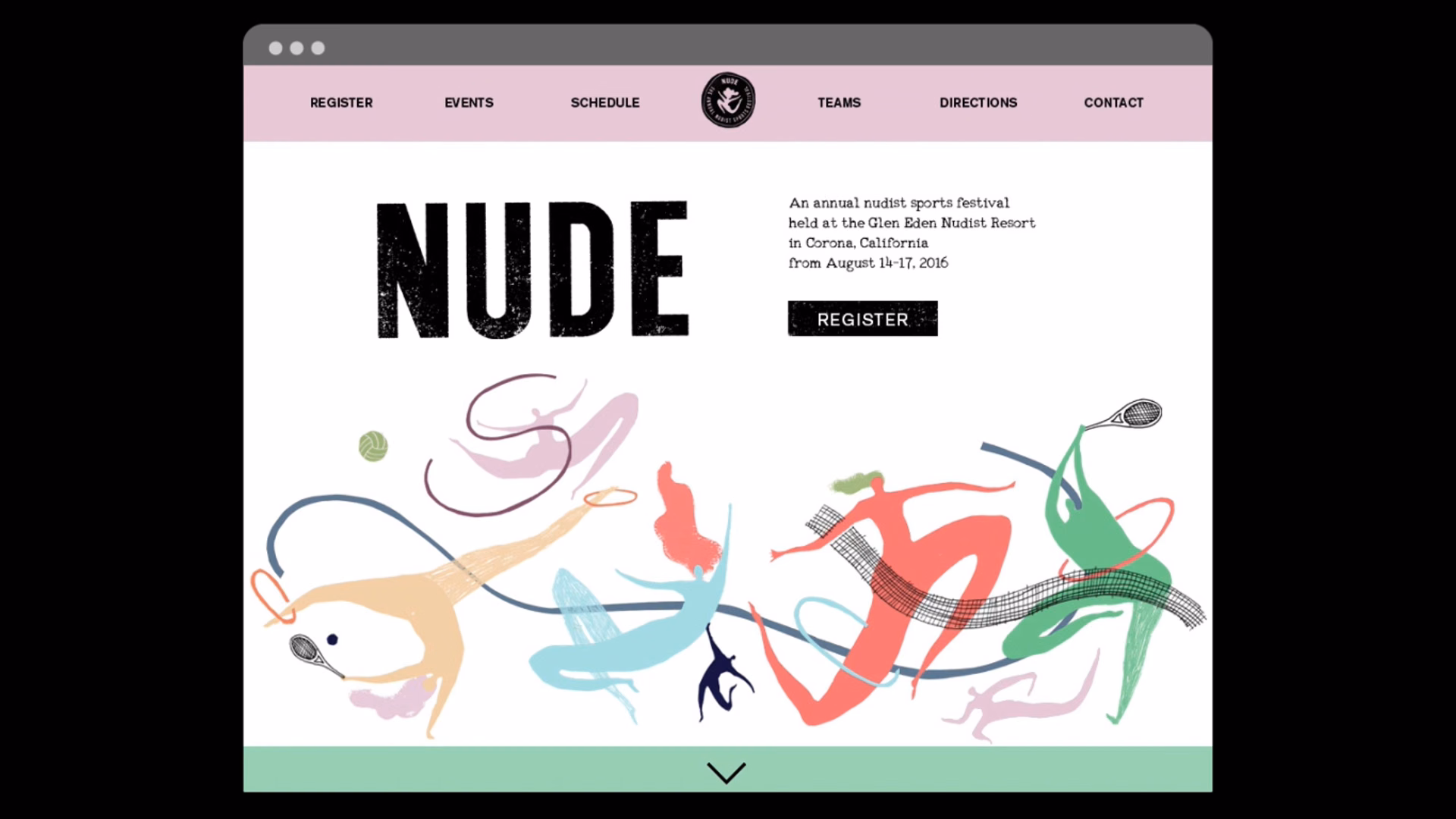 NUDE Sports Festival Website
